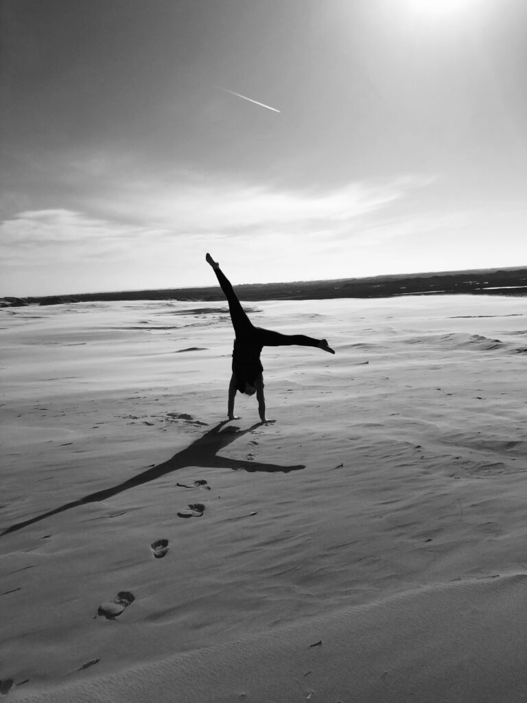 Cartwheel on beach